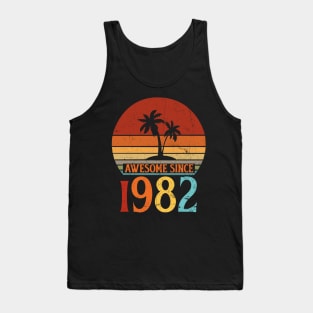 Awesome Since 1982 40th Birthday Vintage Retro 40 Years Tank Top